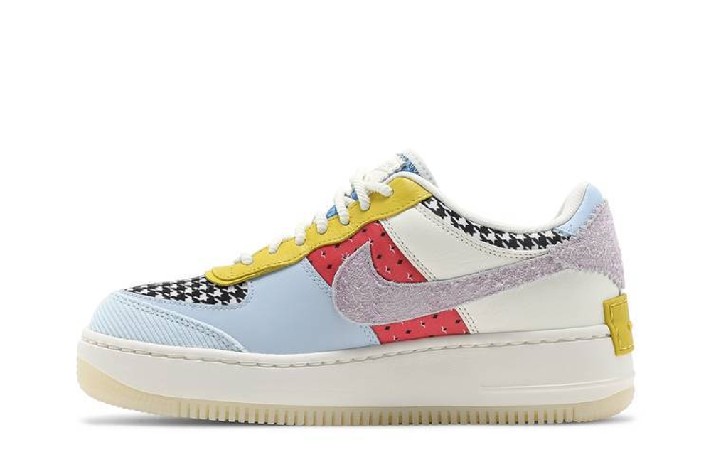Кроссовки Nike Air Force 1 Shadow "Multi-Color" (Женская размерная сетка)