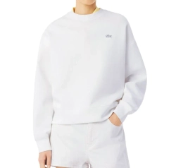 Женская Кофта теннисная Lacoste Oversized Double Face Jersey - white