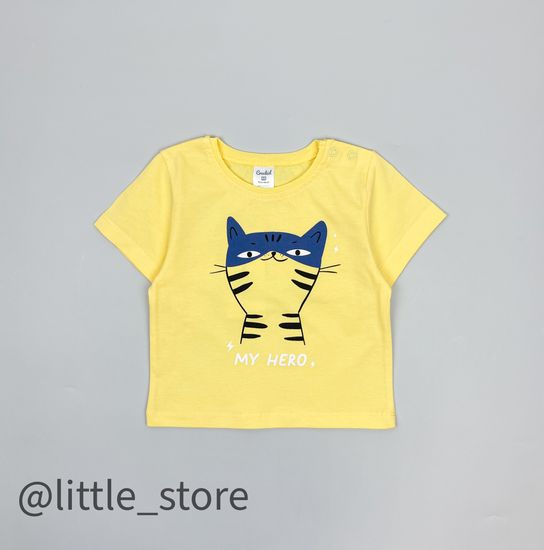 Футболка хлопковая "Папа-мой герой" солнечный желтый