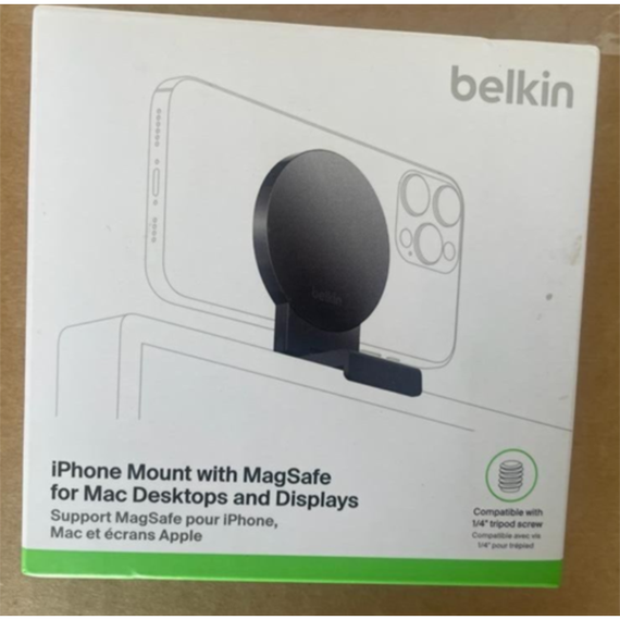 Крепление Belkin для iPhone для настольных компьютеров и дисплеев Mac (MMA007dsGY), черный