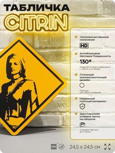 Табличка декоративная "Сайлент Хилл 2, Silent Hill 2, Мэри" на дверь и стену, прикольная штука в подарок геймеру, декоративный знак, 24,5х24,5 см, Айдентика Технолоджи