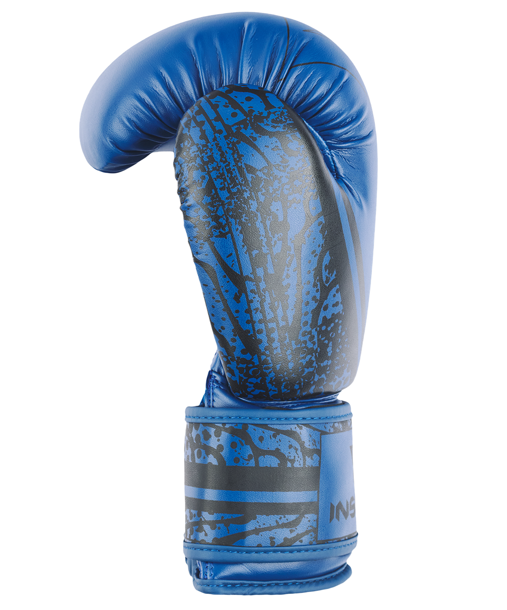 Перчатки боксерские ODIN, ПУ, синий, 12 oz