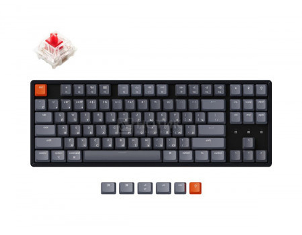 Клавиатура Keychron K8 (Red Switch) Wireless White LED Black (K8-G1)