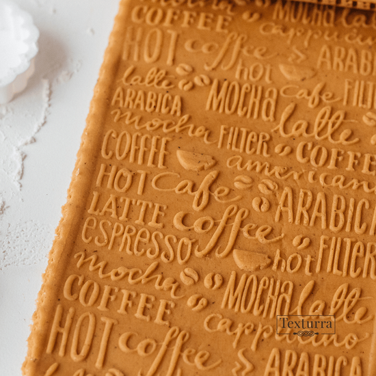 Скалка с узором Кофейная