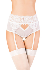 Эротический трусики-пояс с высокой посадкой (46-48) (Цвет: белый)