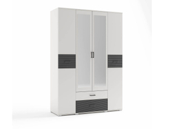 Сити 4 шкаф Белая Аляска / Черный