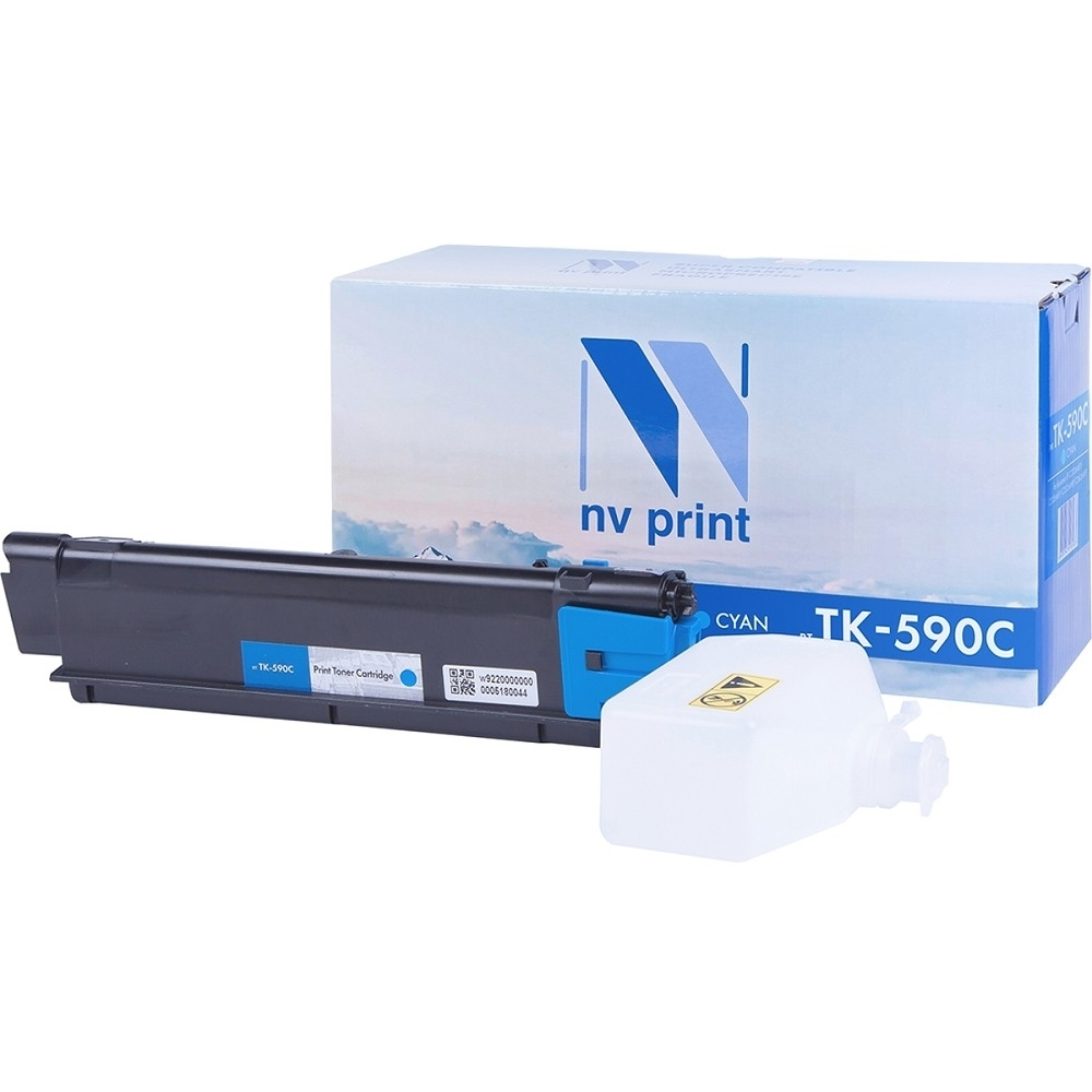 NVPrint TK-590C Тонер-картридж для Kyocera FS-C2026MFP/C2126/C2526MFP/C2626/C5250DN/P6026cdn/M6526cdn (7000k), cyan