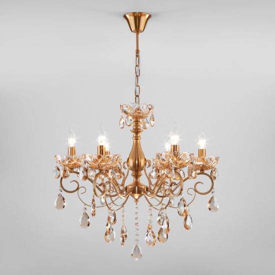 10109/6 / подвесной светильник / бронза/тонированный хрусталь Strotskis