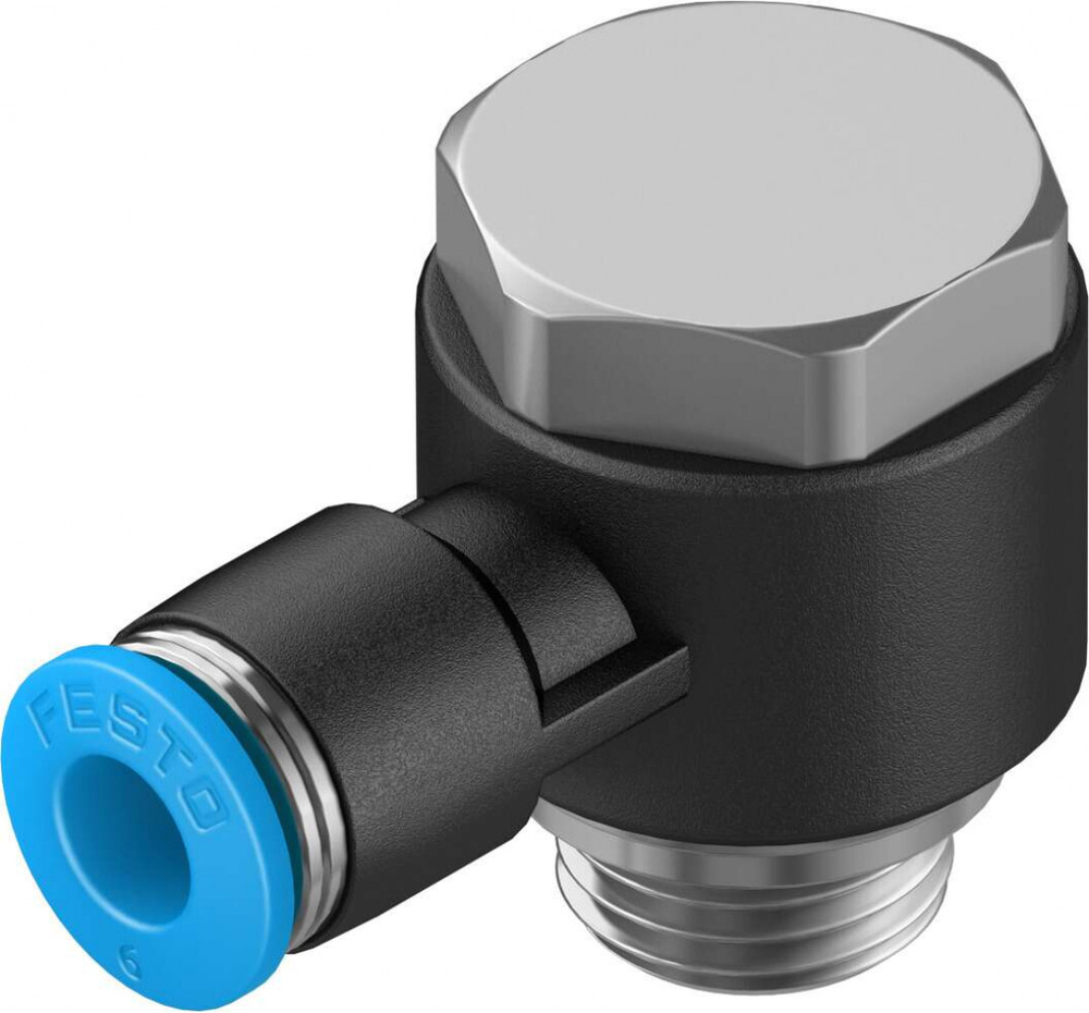 QSLV-G1/4-6-100 Угловой штуцер с цанговым зажимом и резьбой