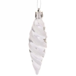 Ёлочные игрушки «Сосульки снежные» 11 см, серебо (набор 3 шт)