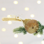 Украшение новогоднее «Изящная птица» 6*8 см, Золото