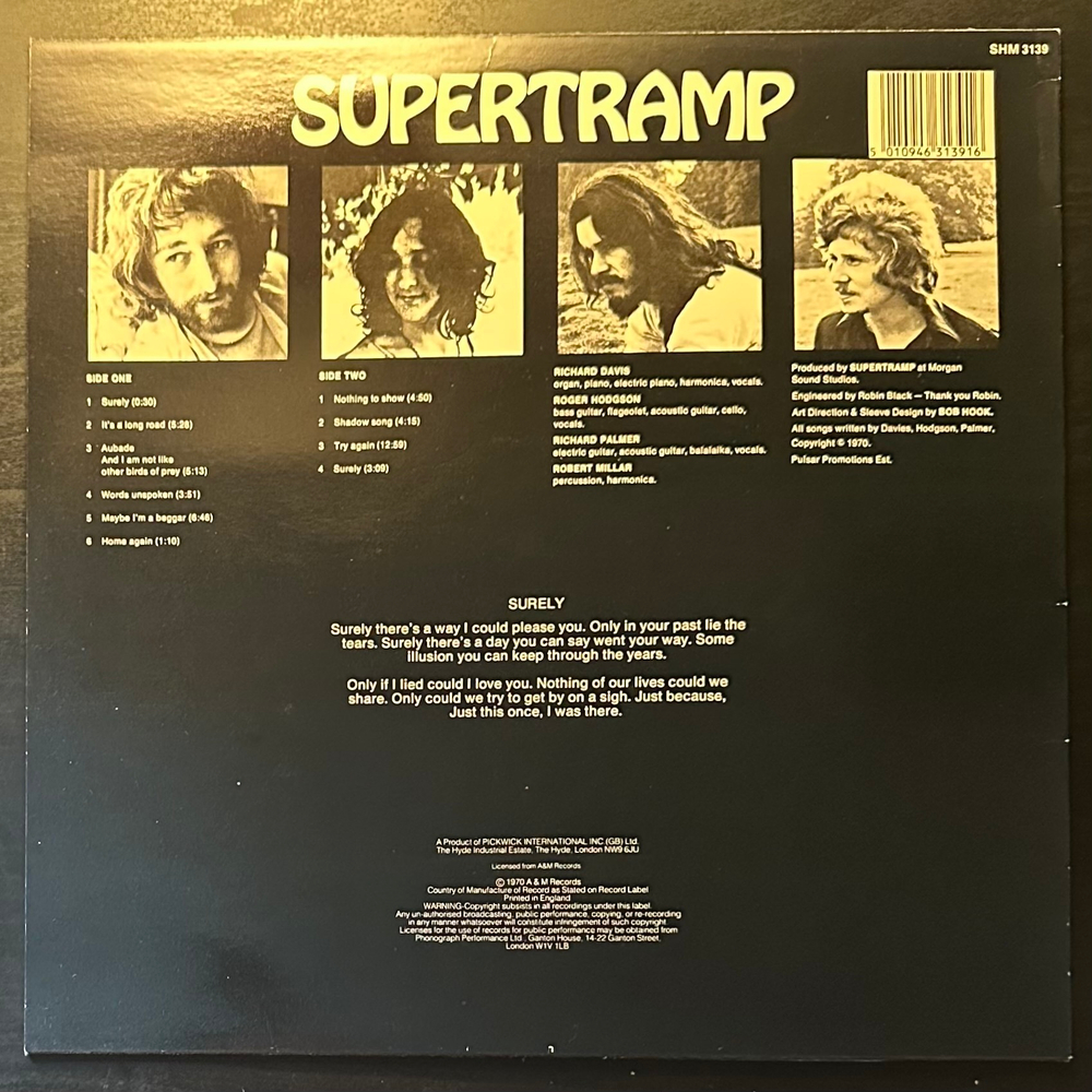 Supertramp - Supertramp (Англия 1984г.)