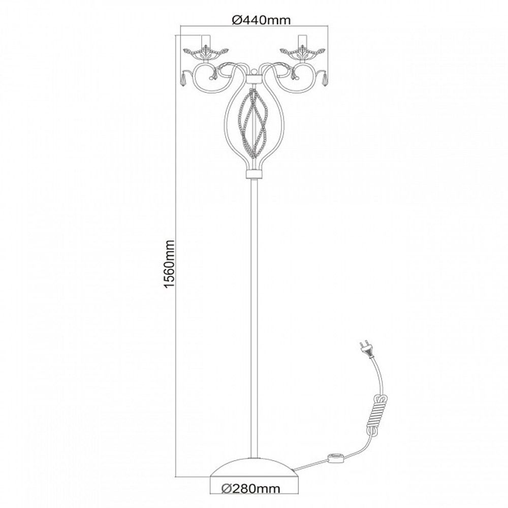 Торшер Chiaro Валенсия 3 299042303