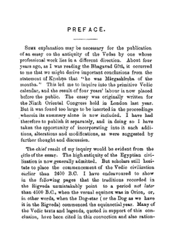 Orion or the antiquity of the vedas | Bal Gangadhar. Tilak