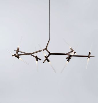 replica Lindsey Adelman 14 Bulbs Agnes Chandelier ( black )