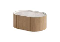 Тумба прикроватная Lagom 1 ящик ширина 60 см (камень LC, натуральный дуб)