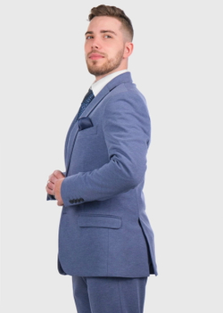 Мужской костюм тройка (синий) Б50