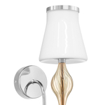 806610 Бра ESCICA 1х40W E14 БЕЛЫЙ/КОНЬЯК/ХРОМ