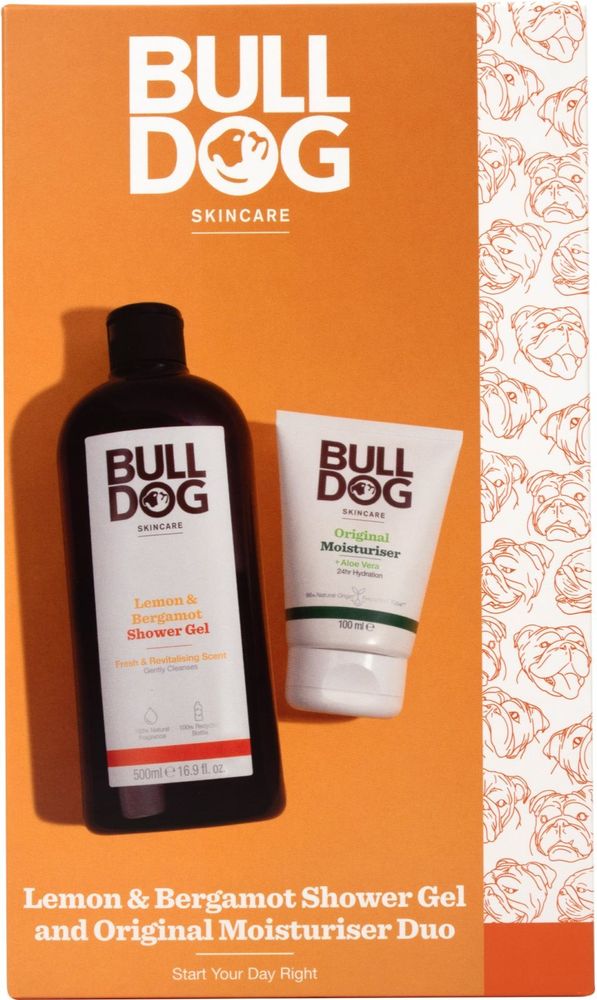 Bulldog гель для душа для мужчин 500 мл + увлажняющий крем для лица 100 мл Original Shave Duo Set