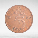 Netherlands, 5 Cents - Juliana, 1980, VF