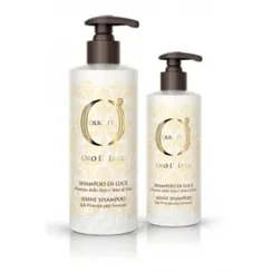 Шампунь-блеск с протеинами шелка и экстрактом семян льна