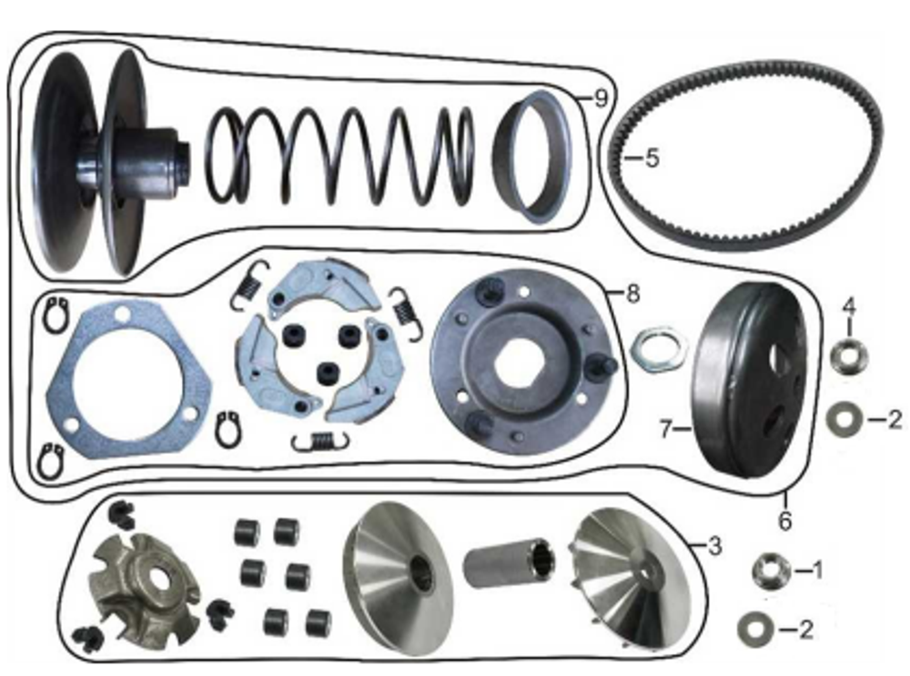 Запчасти двигателя к квадроциклу Motax Grizlik T200 | Grizlik T200 LUX. Рис. E02