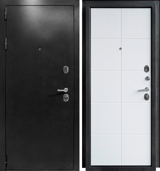 Входная дверь Рубикон-2 Белое дерево