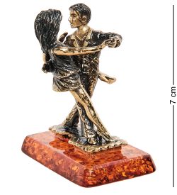 Народные промыслы AM-2171 Фигурка «Парочка-Сальса» (латунь, янтарь)