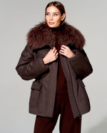 Парка с меховой отделкой ламы