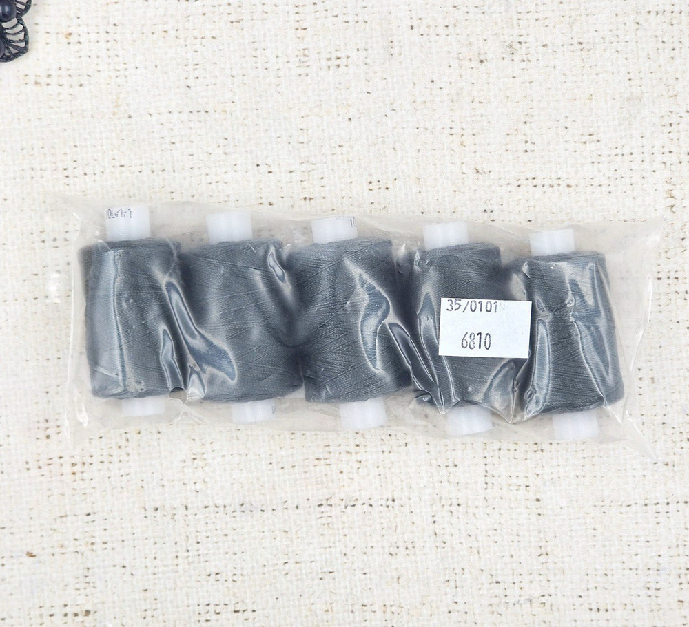 Нитки армированные 100ЛЛ 200 м, серый