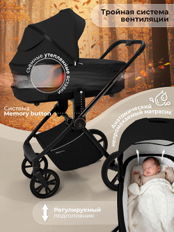 Детская коляска Sweet Baby Elegante Therma SBL 2 в 1 Black