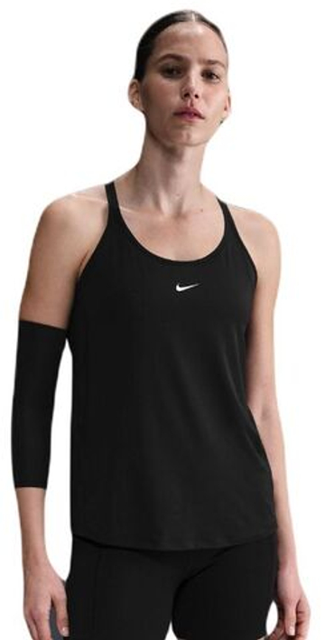 Женский теннисный топ Nike One Classic Dri-FIT Strappy Tank - черный/белый
