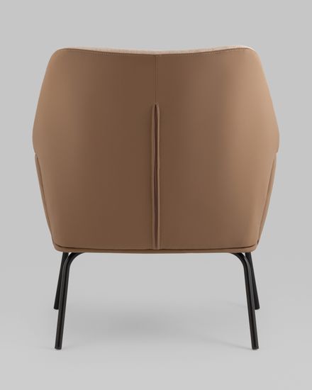 Кресло Харви светло-коричневый с коричневой экокожей