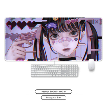 Большой коврик для мыши "Вайфу"