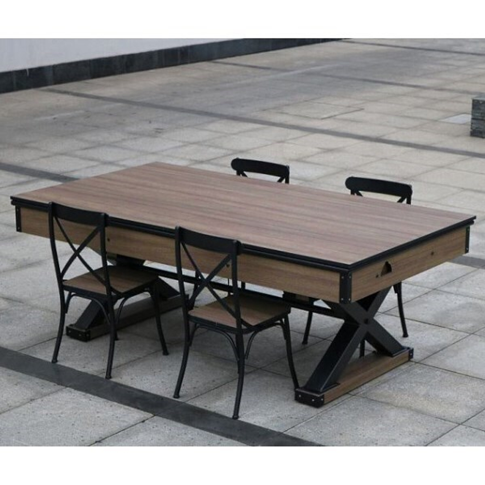 Аэрохоккей Superior 7 ф Wk со столешницей, в комплекте аксессуары (221 x 120 x 82 см,мореный дуб)