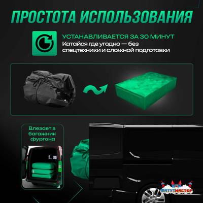 Надувная подушка «JumpAir» для гимнастики и батутных центров, 6×4×1 м