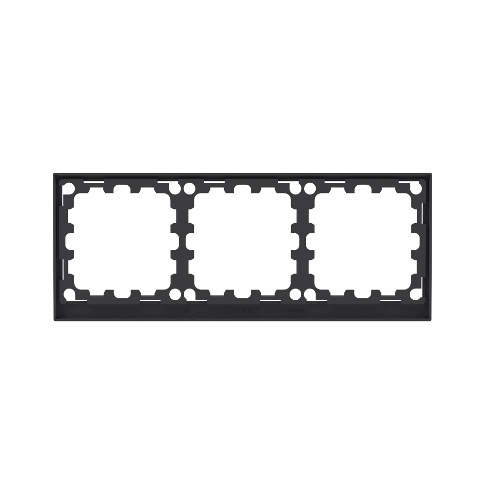 Рамка на 3 поста, KANT, черный уголь