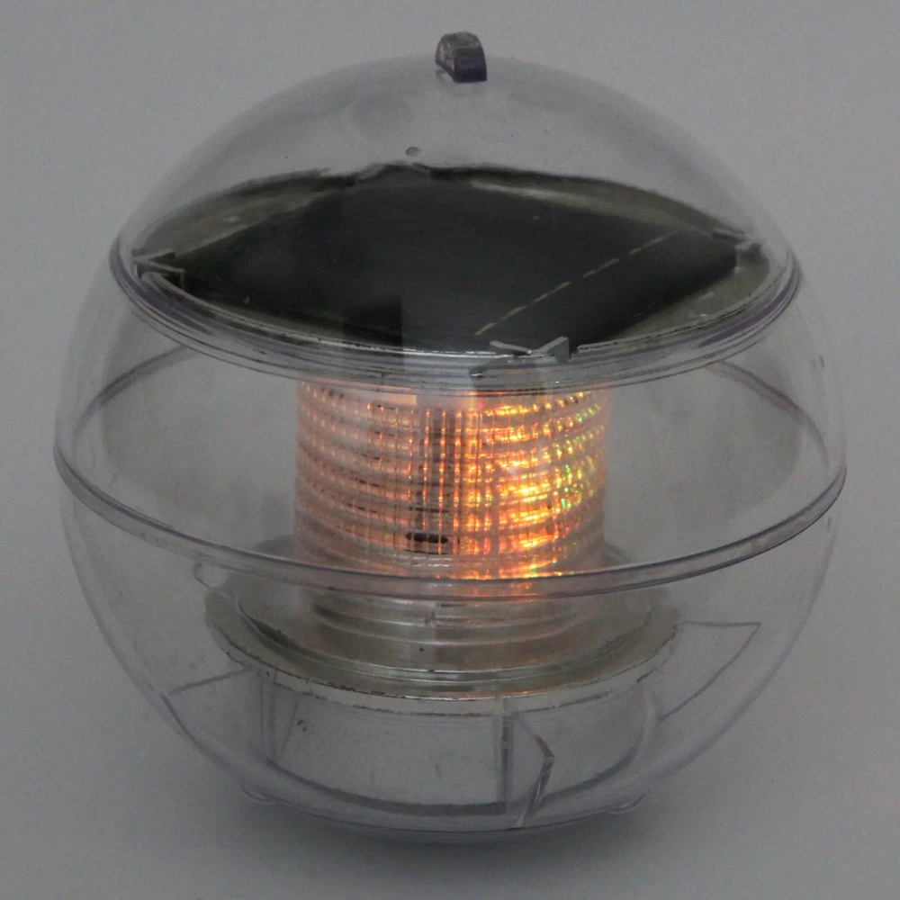 Фонарь садовый «Шар» d=10 см, на солнечной батарее (для погружения в бассейн и водоем), Мультицвет