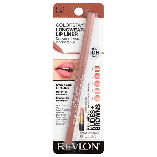 Revlon, Colorstay™, стойкий карандаш для губ, оттенок 630 нюдовый, 0,28 г (0,01 унции)