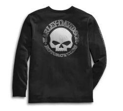 Футболка с длинным рукавом Skull Long Sleeve Tee - Black Harley-Davidson
