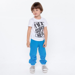 Брюки д/мальчика флис, р.116 голубой, 9228934 (Детрик)