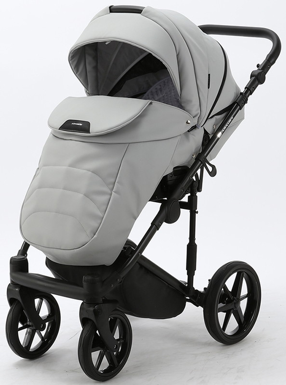 Детская коляска Adamex Zico Deluxe 2 в 1 Z-SA03 СВ.СЕР. КОЖА