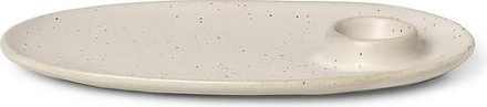 Тарелка закусочная Ferm Living Flow, фарфор, 14 см, бежевая