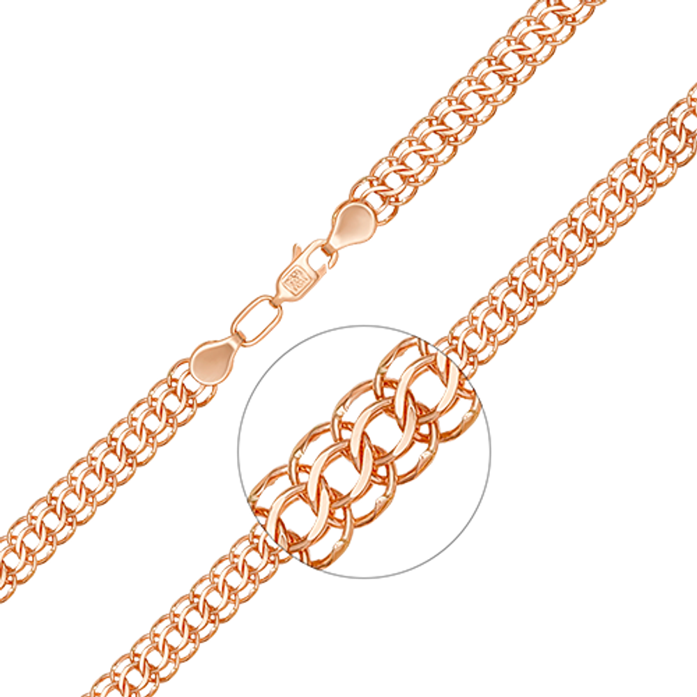 Браслет из красного золота (плетение «Питон»)