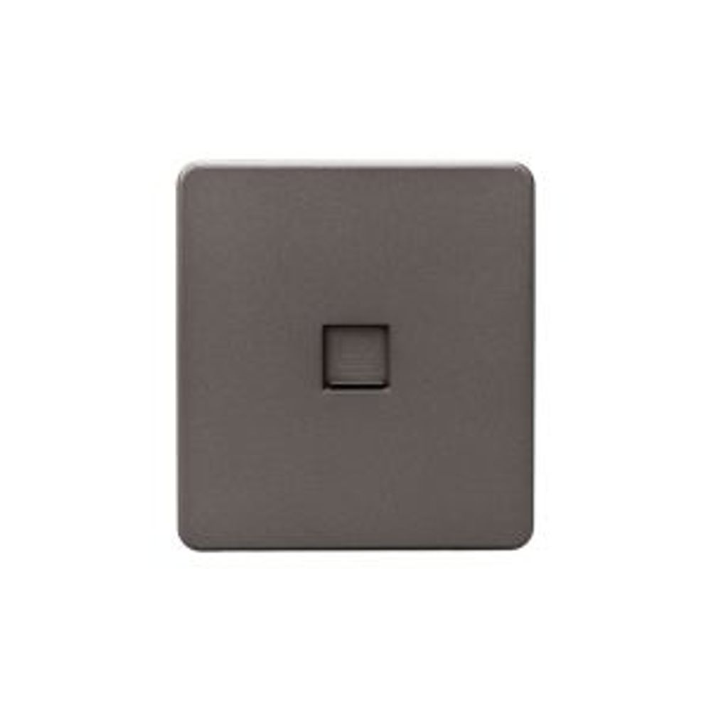 Розетка ROUND компьютерная RJ45 кат6 с/у титан KRANZ