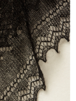 Оренбургский пуховый платок-паутинка А100-07 черный