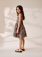 Платье для девочки Next F37-952, Коричневый, Черный