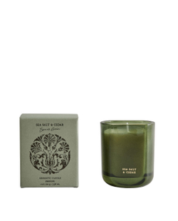 Zara Home Свеча ароматическая Sea Salt & Cedar 220 г, растительный воск, аромат древесный, Коричневый