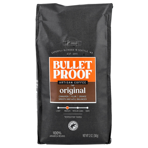 BulletProof, ремесленный кофе, молотый, средней обжарки, 340 г (12 унций)