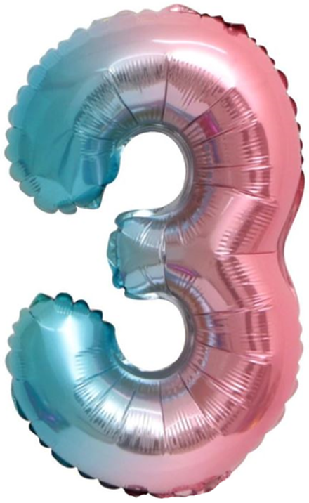 Цифра 3 градиент 40” б79